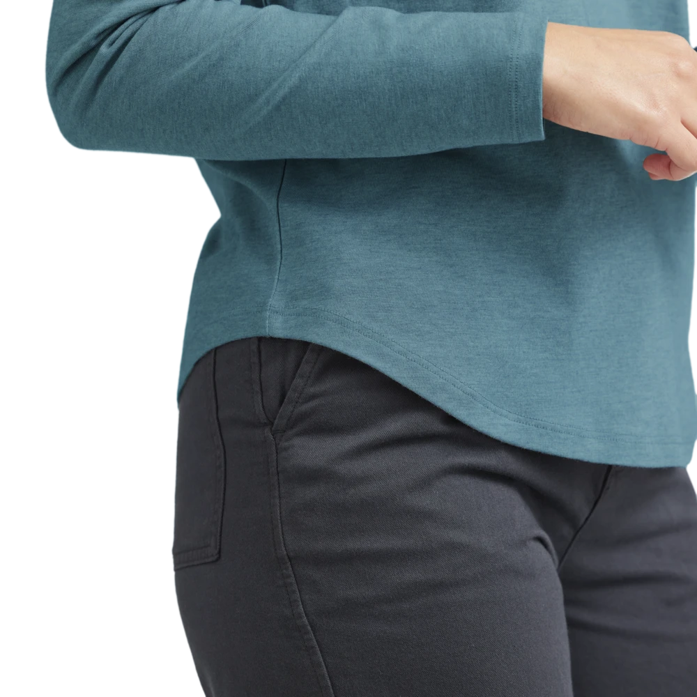 Women's Soft Merino Long Sleeve Tee - Chasm Teal 3 Women's Soft Merino Long Sleeve Tee - Chasm Teal - Image 3